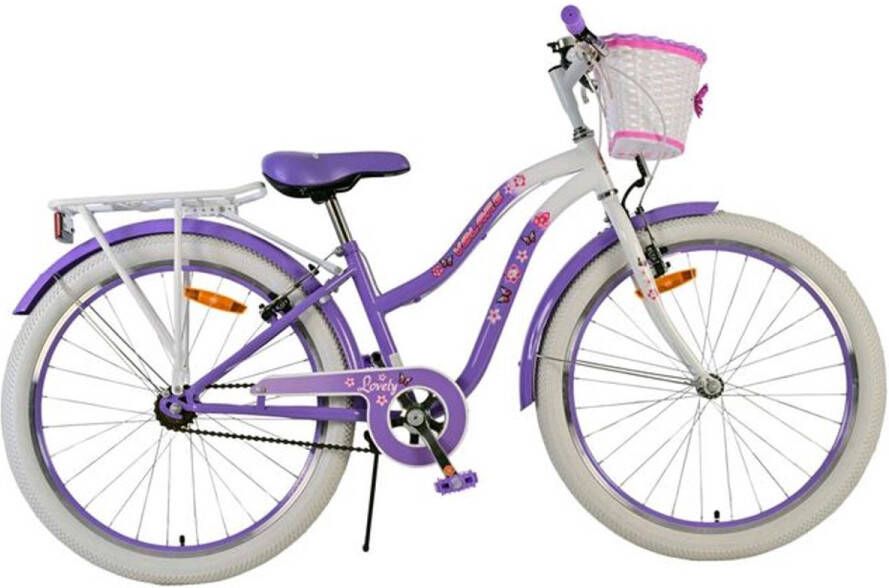 Volare Lovely Kinderfiets Meisjes 24 inch Paars Twee handremmen
