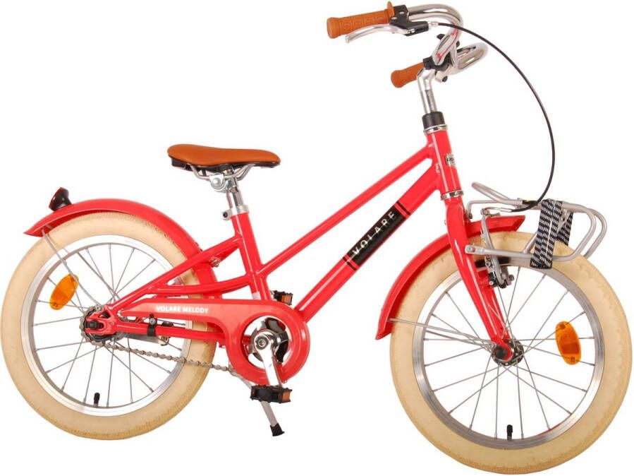 Volare Melody Kinderfiets Meisjes 16 inch Koraal Rood Prime Collection