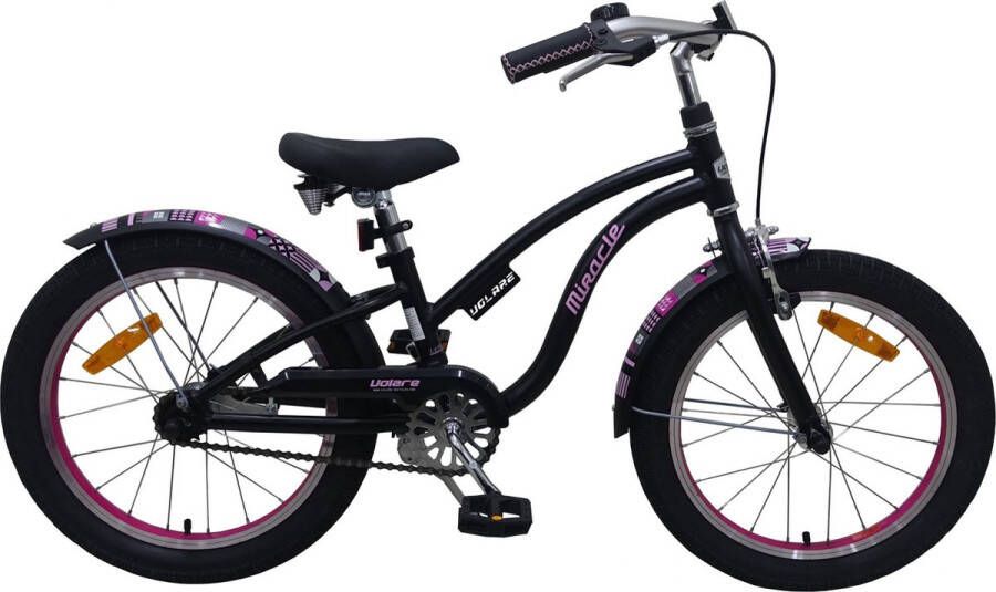 Volare Miracle Cruiser Kinderfiets Meisjes 18 inch Mat Zwart Prime Collection - Foto 1