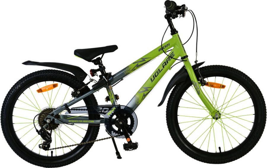 Volare Rocky Kinderfiets 20 inch 7 speed Groen Grijs