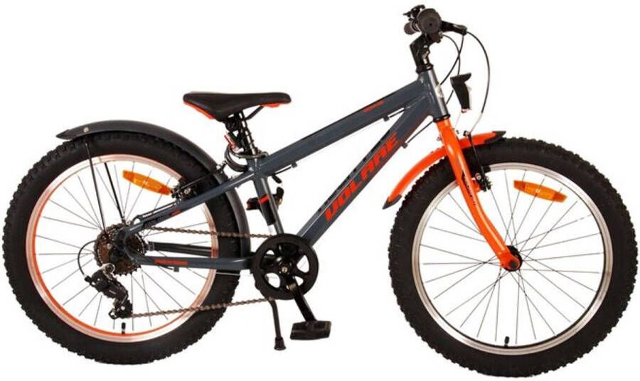 Volare Rocky Kinderfiets 20 inch Grijs Oranje 95% afgemonteerd 6 speed Prime Collection