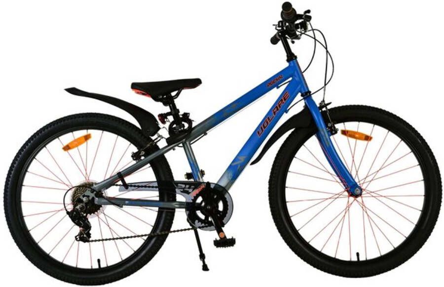 Jongensfiets Kinderfiets Volare Rocky Kinderfiets 24 inch Blauw 7 speed