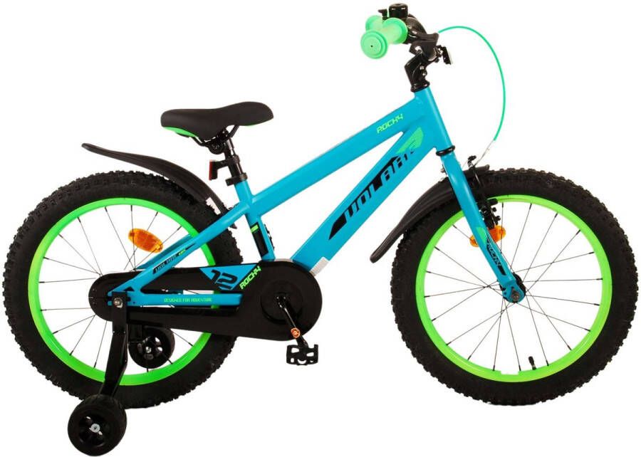 Volare Rocky 18 Inch 26 cm Jongens Terugtraprem Turquoise