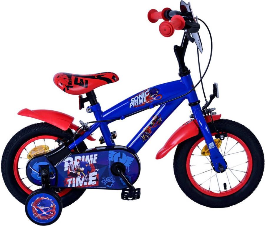 Volare Sonic Prime Kinderfiets Jongens 12 inch Blauw Rood Twee handremmen