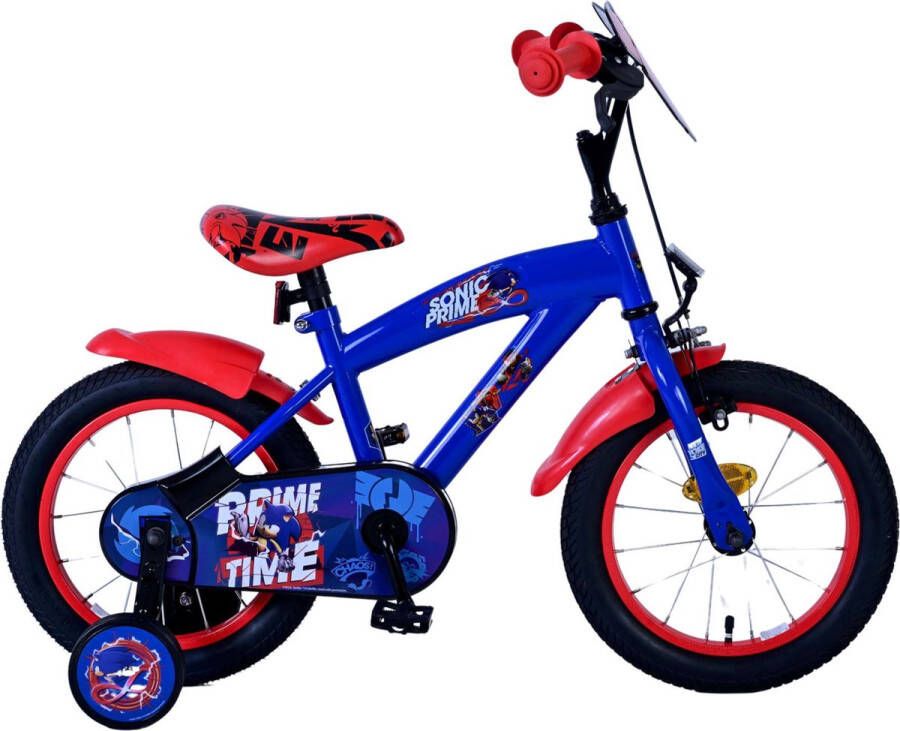 Volare Sonic Prime Kinderfiets Jongens 14 inch Blauw Rood