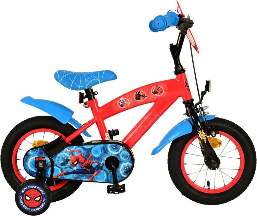 Volare Spider-Man Kinderfiets Jongens 12 inch Blauw Rood