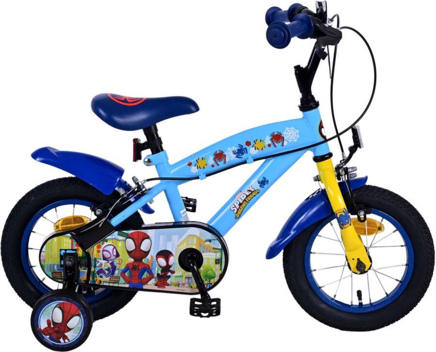 volare Spidey Kinderfiets Jongens 12 inch Blauw Twee handremmen