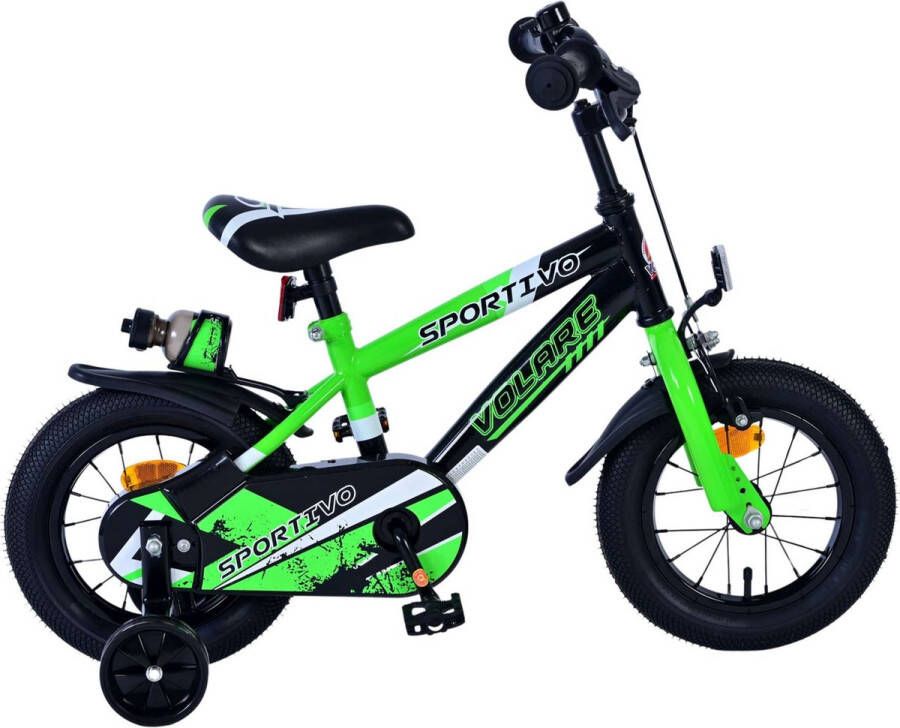 Volare Sportivo Kinderfiets Jongens 12 inch Groen Zwart