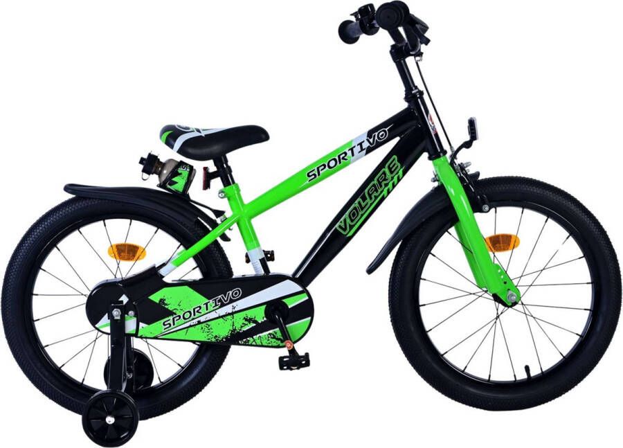 Volare Sportivo Kinderfiets Jongens 18 inch Groen Zwart