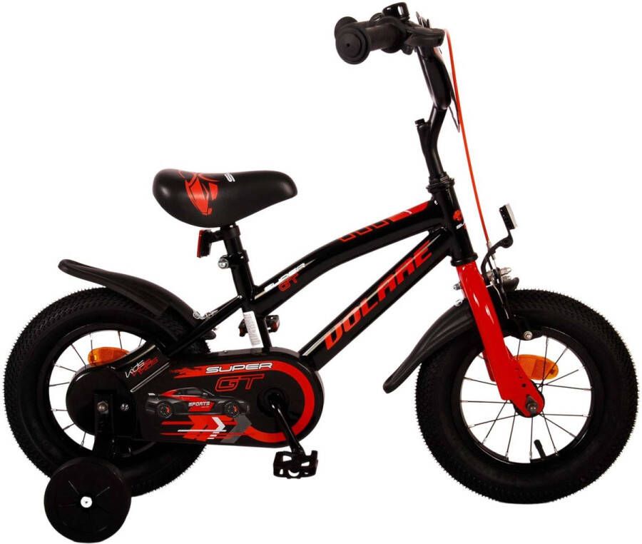 Volare Super GT 12 Inch 21 5 cm Jongens Terugtraprem Zwart Rood