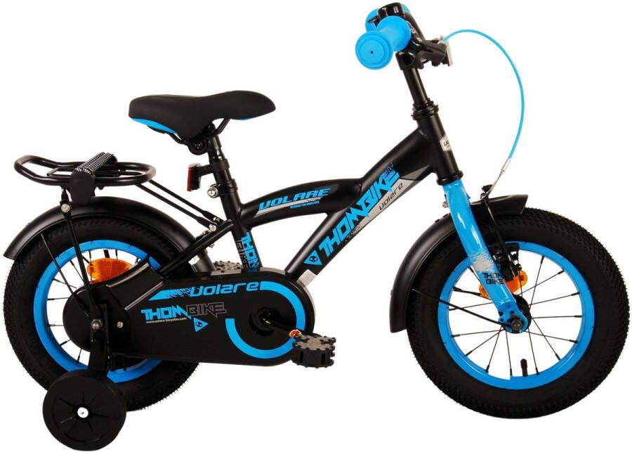 Volare Thombike 12 Inch 21 5 cm Jongens Terugtraprem Zwart Blauw
