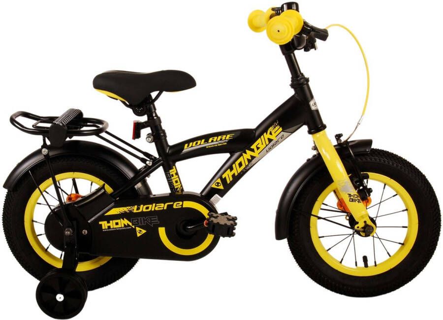Volare Thombike 12 Inch 21 5 cm Jongens Terugtraprem Zwart Geel