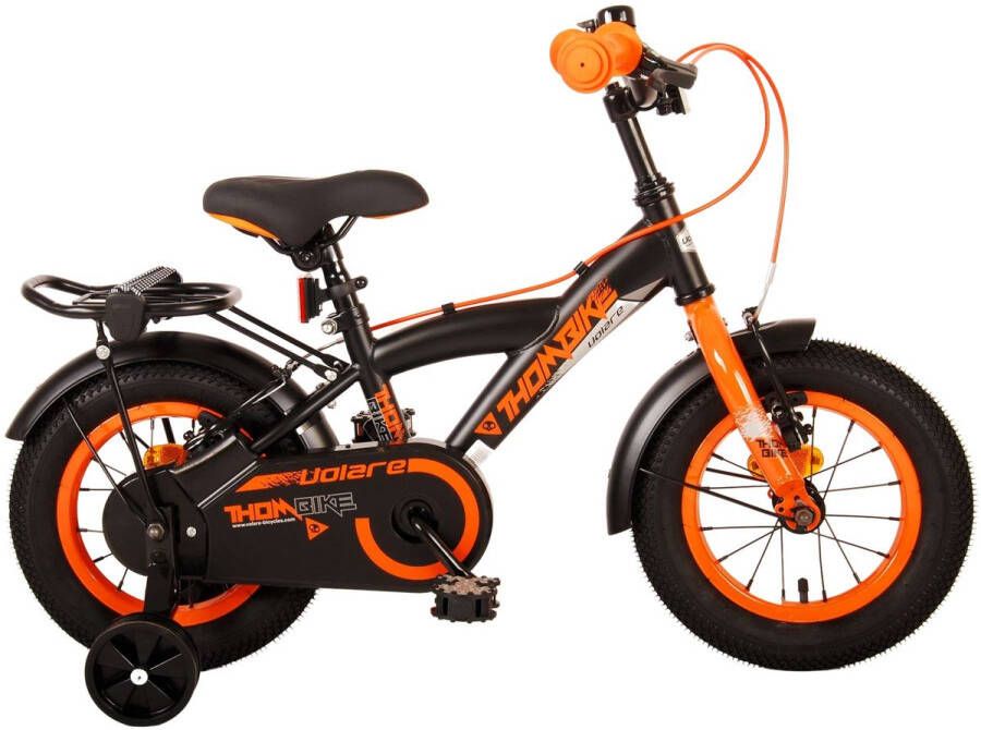 Volare Thombike Kinderfiets Jongens 12 inch Zwart Oranje Twee Handremmen