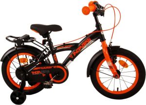 Volare Thombike Kinderfiets Jongens 14 inch Zwart Oranje Twee Handremmen