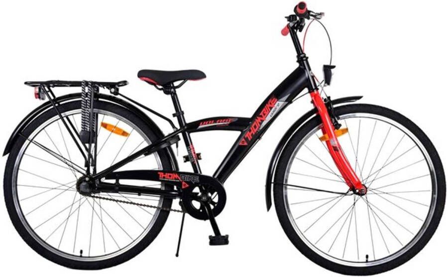 Volare Thombike Kinderfiets Jongens 26 inch Zwart Rood 3 versnellingen