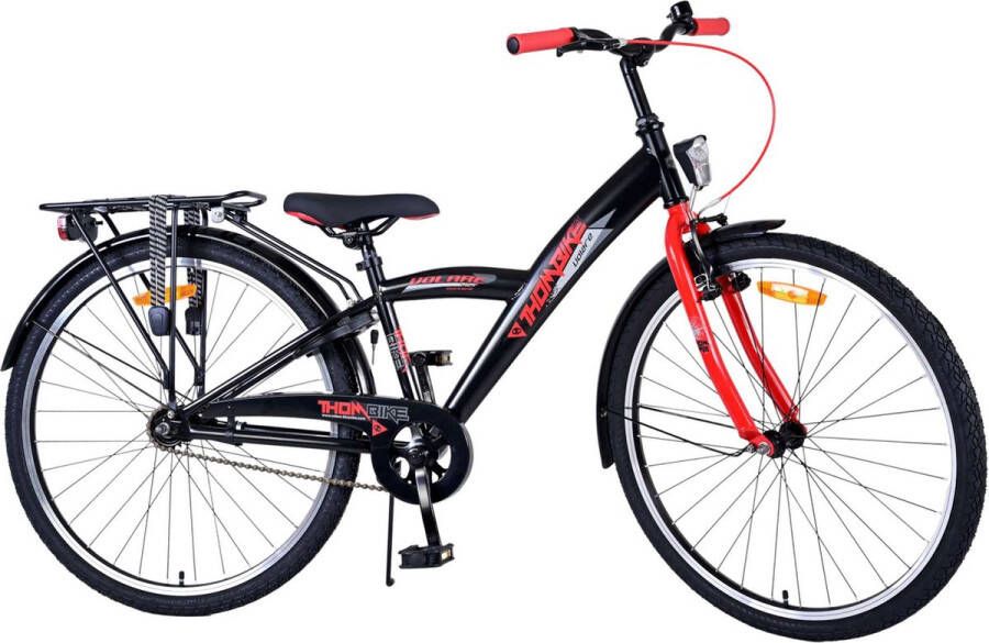 Volare Thombike 26 Inch 33 cm Jongens Terugtraprem Zwart Rood