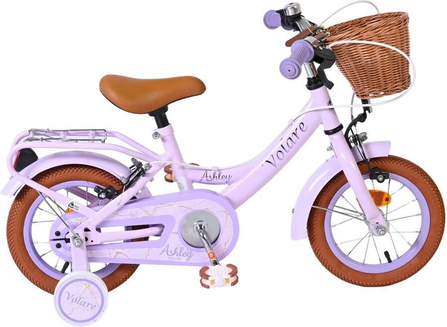 Volare Ashley Kinderfiets Meisjes 12 inch Lila Twee handremmen