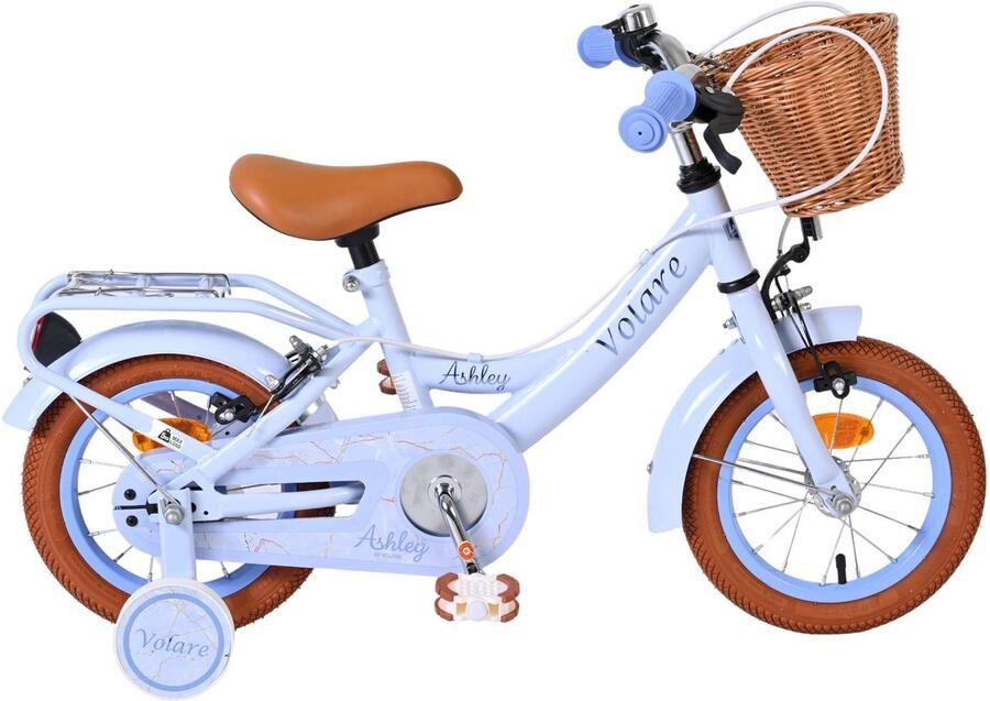 Volare Ashley Kinderfiets Meisjes 12 inch Pastel Blauw Twee handremmen