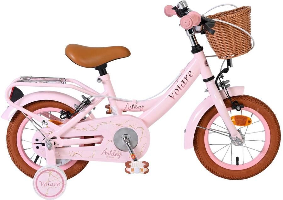 Volare Ashley Kinderfiets Meisjes 12 inch Roze Twee handremmen