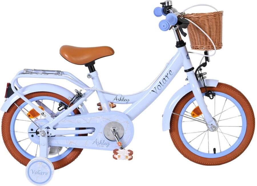 Volare Ashley Kinderfiets Meisjes 14 inch Pastel Blauw Twee Handremmen