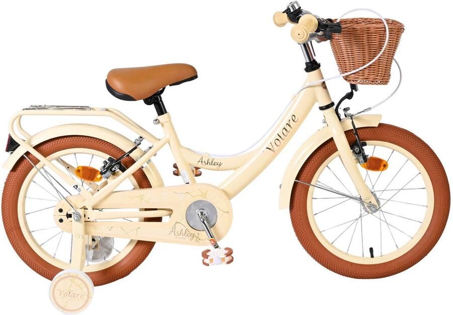 Volare Ashley Kinderfiets Meisjes 16 inch Creme Twee Handremmen