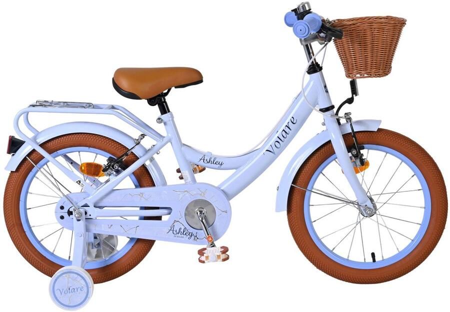 Volare Ashley Kinderfiets Meisjes 16 inch Pastel Blauw- Twee Handremmen
