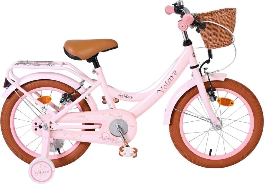 Volare Ashley Kinderfiets Meisjes 16 inch Roze Twee Handremmen