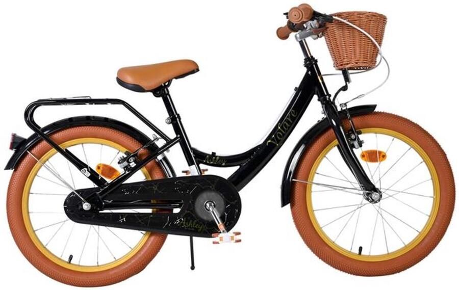 Volare Ashley Kinderfiets Meisjes 18 inch Zwart Twee handremmen
