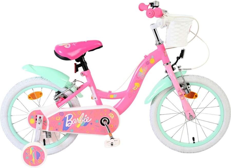 Volare Barbie Kinderfiets Meisjes 16 inch Roze Twee handremmen
