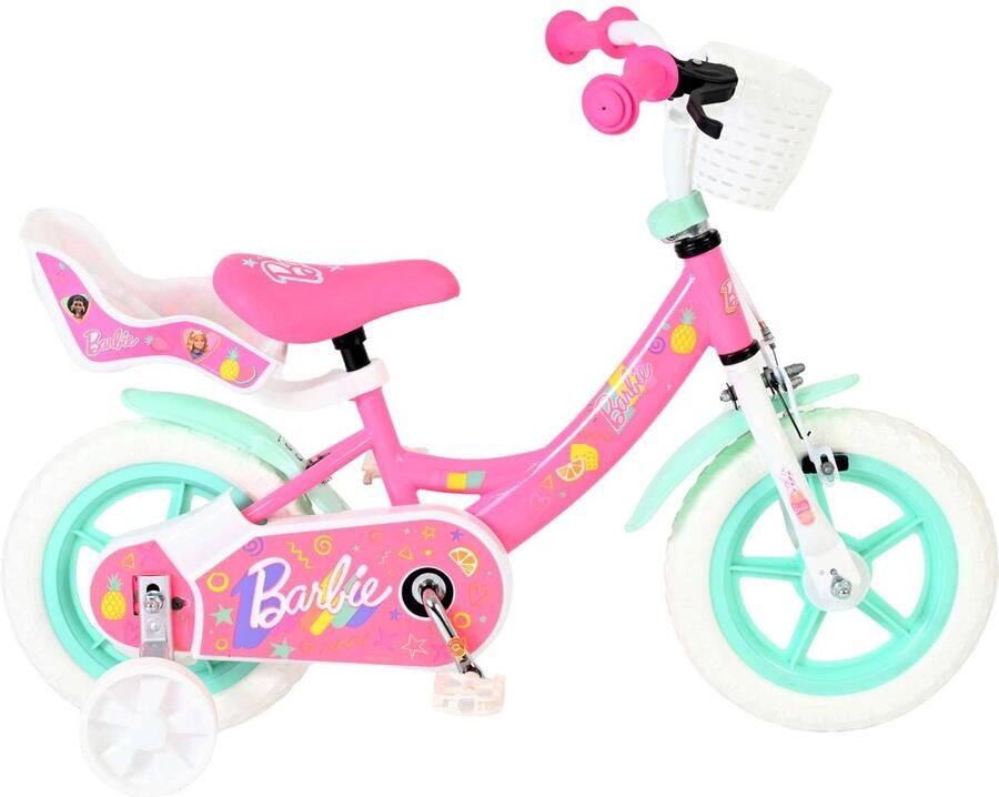 Volare Barbie Kinderfiets Meisjes Mag Wheels 12 inch Roze