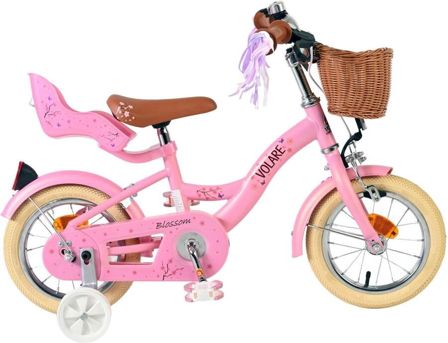 Volare Blossom 12 Inch 20 cm Meisjes Terugtraprem Roze
