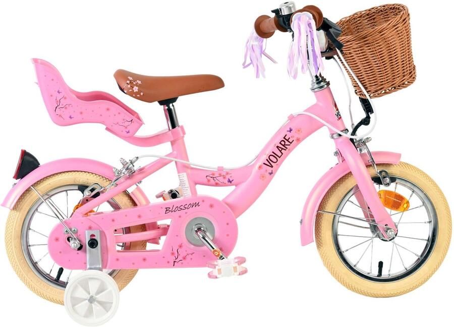Volare Blossom Kinderfiets Meisjes 12 inch Roze Twee handremmen - Foto 2