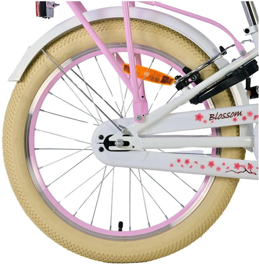 Volare Blossom Kinderfiets Meisjes 20 inch Wit Twee handremmen