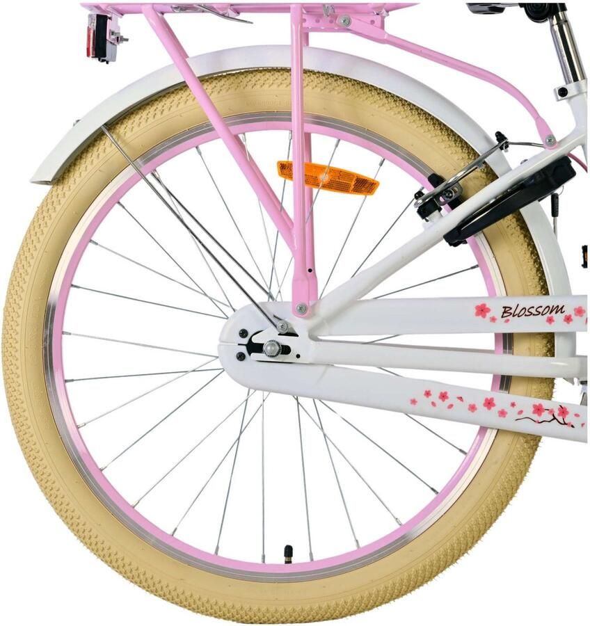 Volare Blossom Kinderfiets Meisjes 24 inch Wit Twee handremmen