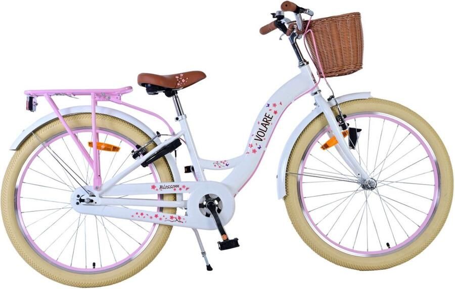 Volare Blossom Kinderfiets Meisjes 24 inch Wit Twee handremmen