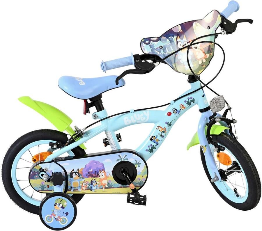 Volare Bluey Kinderfiets 12 inch Lichtblauw Twee handremmen