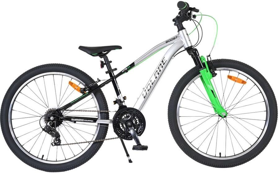 Volare Boost Kinderfiets 24 inch 21 Speed Zilver Groen