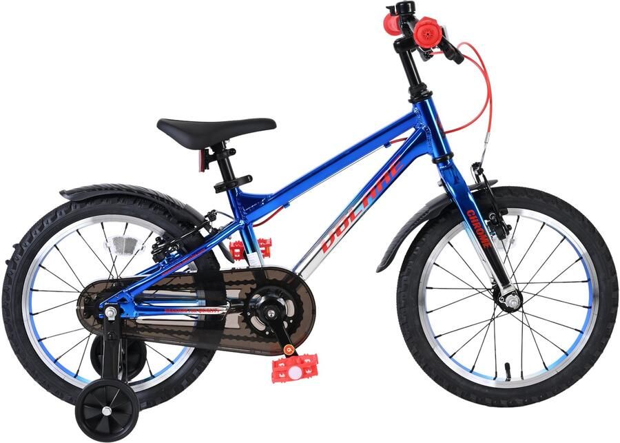 Volare Chrome Kinderfiets Jongens 16 inch Blauw Zilver Twee Handremmen