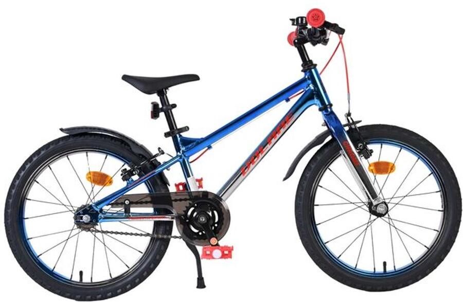 Volare Chrome Kinderfiets Jongens 18 inch Blauw Zilver Twee handremmen