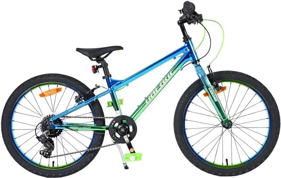 Volare Chrome Kinderfiets Jongens 20 inch Blauw Groen 6 versnellingen