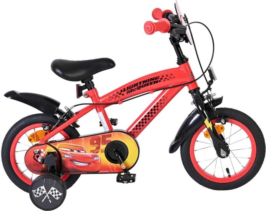Volare Disney Cars Kinderfiets Jongens 12 inch Twee handremmen