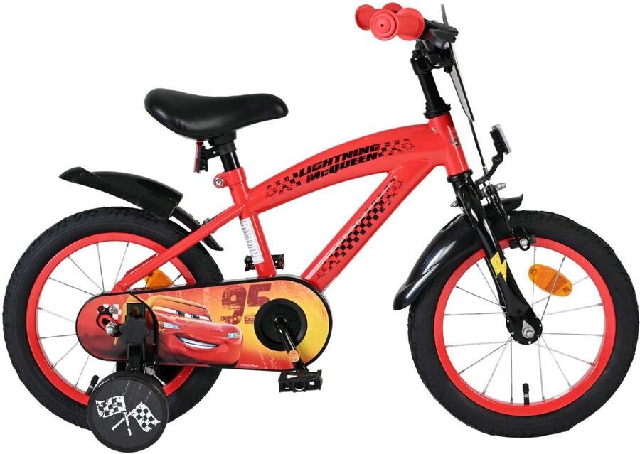 Volare Disney Cars Kinderfiets Jongens 14 inch Rood