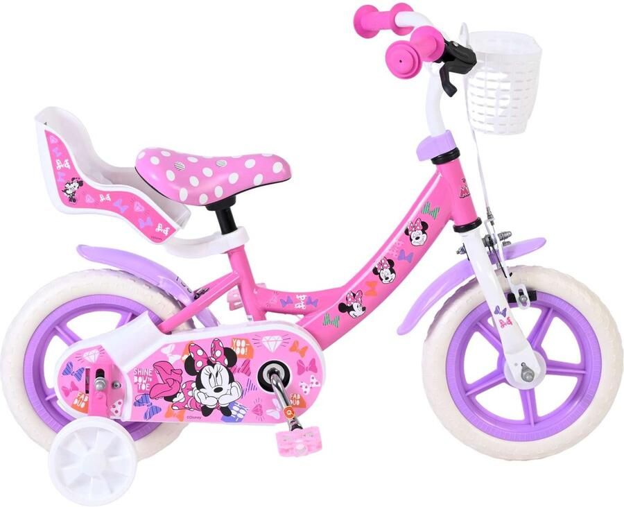 Volare Disney Minnie Kinderfiets Meisjes Mag Wheels 12 inch Roze