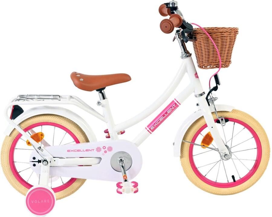 Volare Excellent Kinderfiets Meisjes 14 inch Wit