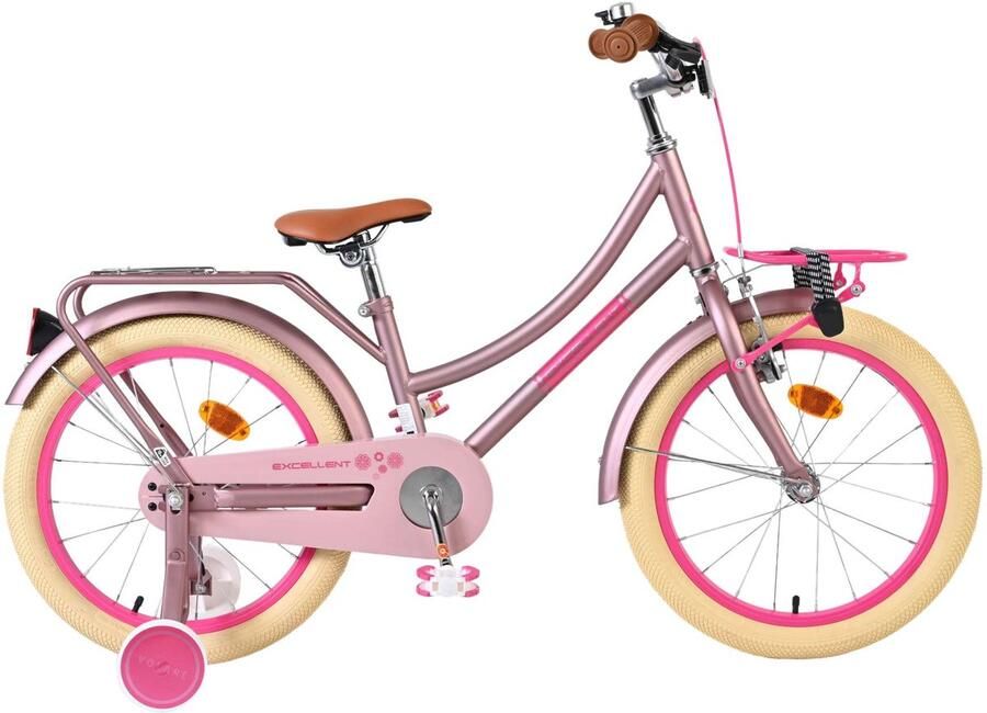 Volare Excellent Kinderfiets Meisjes 18 inch Wit 95% afgemonteerd