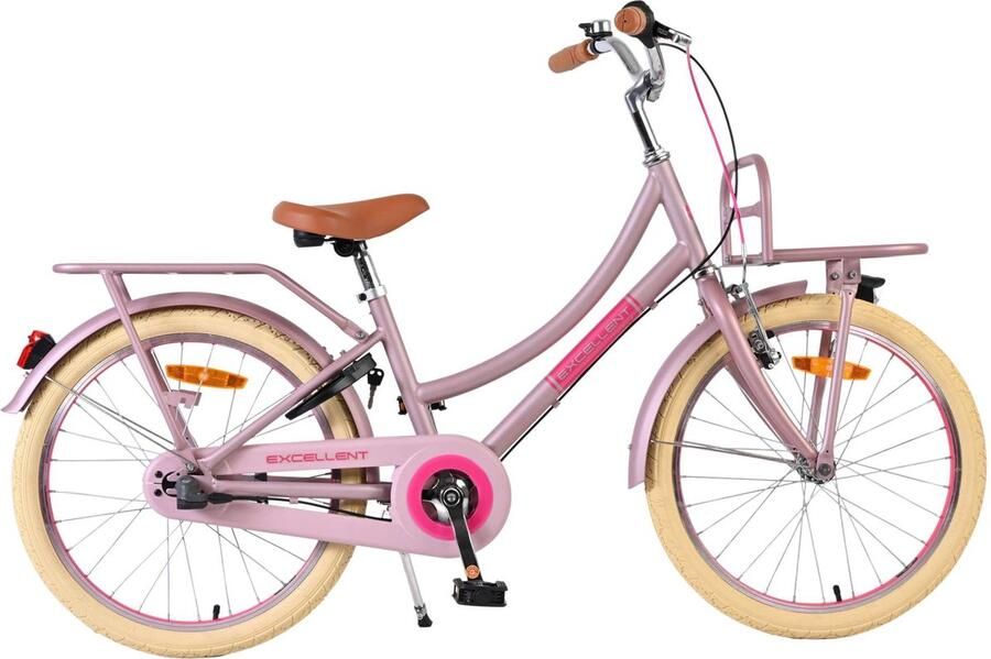 Volare Excellent Kinderfiets Meisjes 20 inch Mat Roze 3 versnellingen