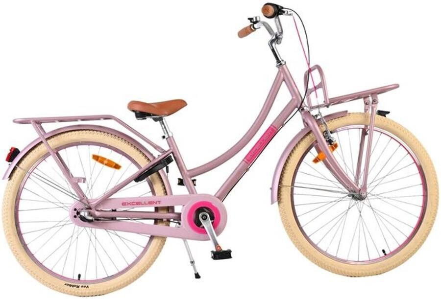 Volare Excellent Kinderfiets Meisjes 24 inch Mat Roze 3 Versnellingen