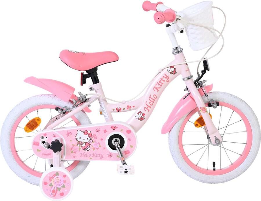Volare Hello Kitty Kinderfiets Meisjes 14 inch Roze Twee handremmen