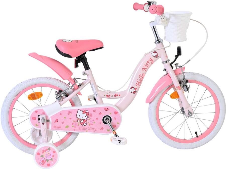 Volare Hello Kitty Kinderfiets Meisjes 16 inch Roze Twee Handremmen
