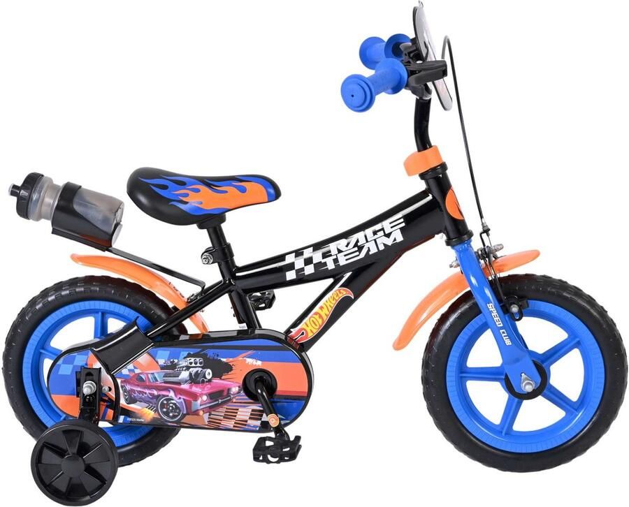 Volare Hot Wheels Kinderfiets Jongens Mag Wheels 12 inch Zwart